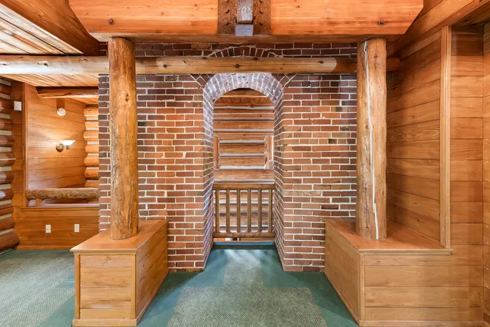 Historic brick stove alcove